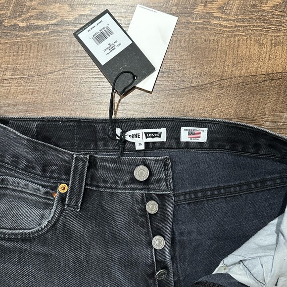 Re/Done 70s Straight Jeans in Black NWT Size 25 - Picture 6 of 11